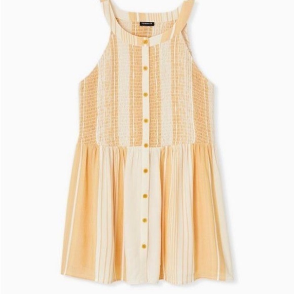 Torrid Babydoll Rayon Crepe Smocked Tank - Picture 1 of 6